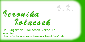 veronika kolacsek business card
